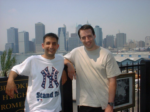 Chris with Joe Rowlands, Executive Director of SOLO, on the Brooklyn Promenade